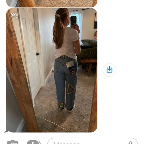 Vintage Levi’s 550 Relaxed Fit Up-Cycled High Rise Mom Jeans Size Men’s 33/30 - Picture 2 of 16